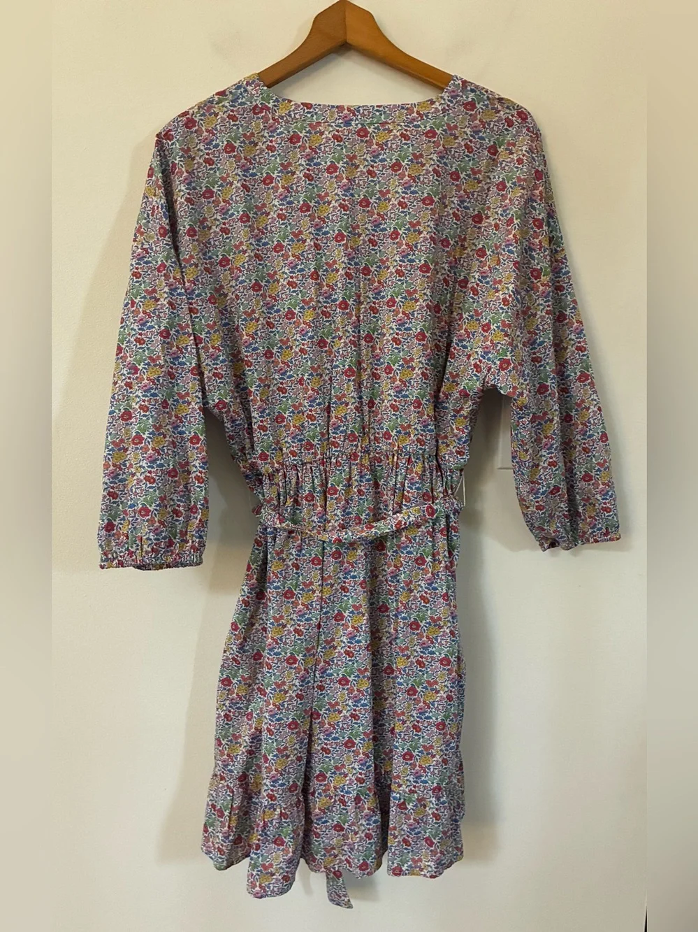 J. Crew Ruffle tie-waist dress in Liberty of London favorite flowers
